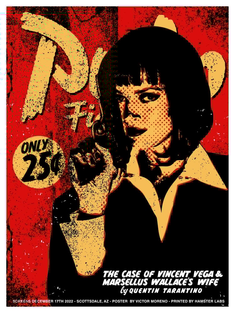 PULP FICTION - 18 X 24 Limited Edition Screenprinted Movie
